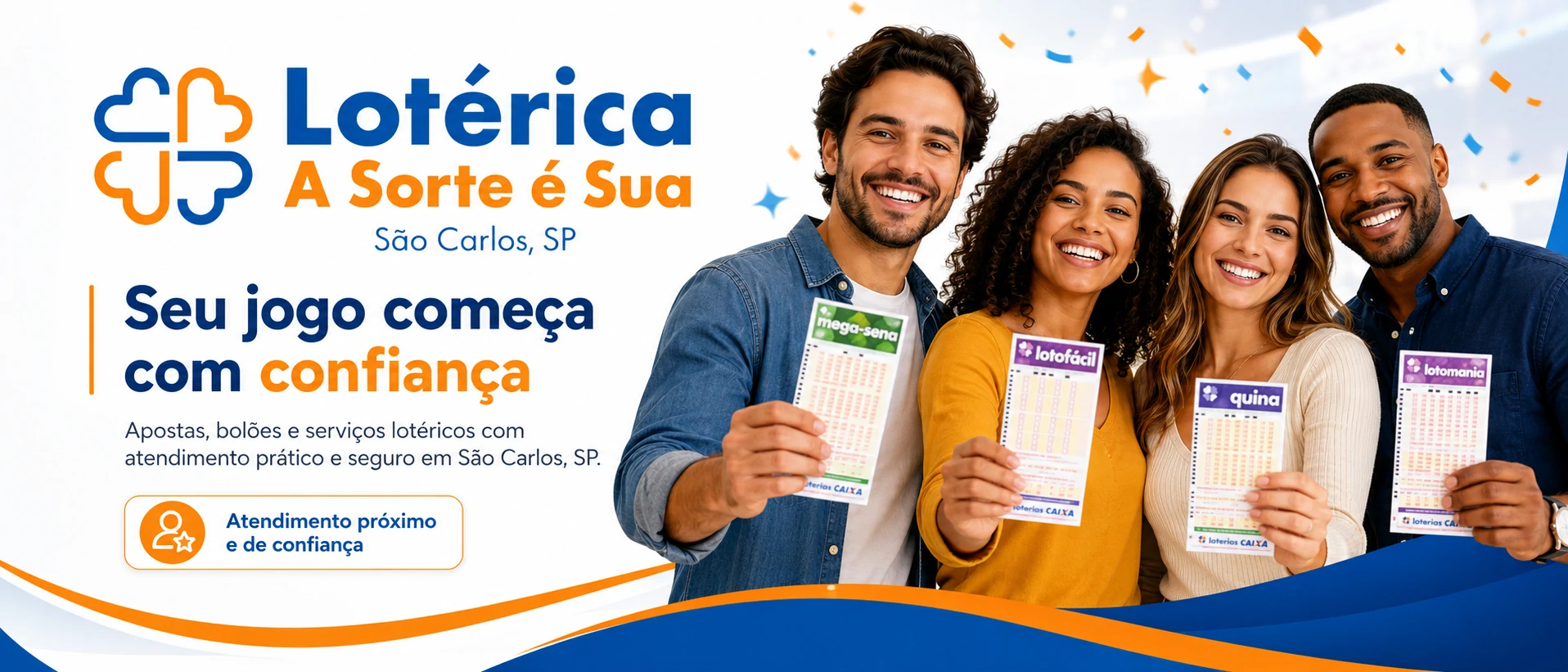 Seu jogo começa com confiança na A Sorte é Sua Loterias